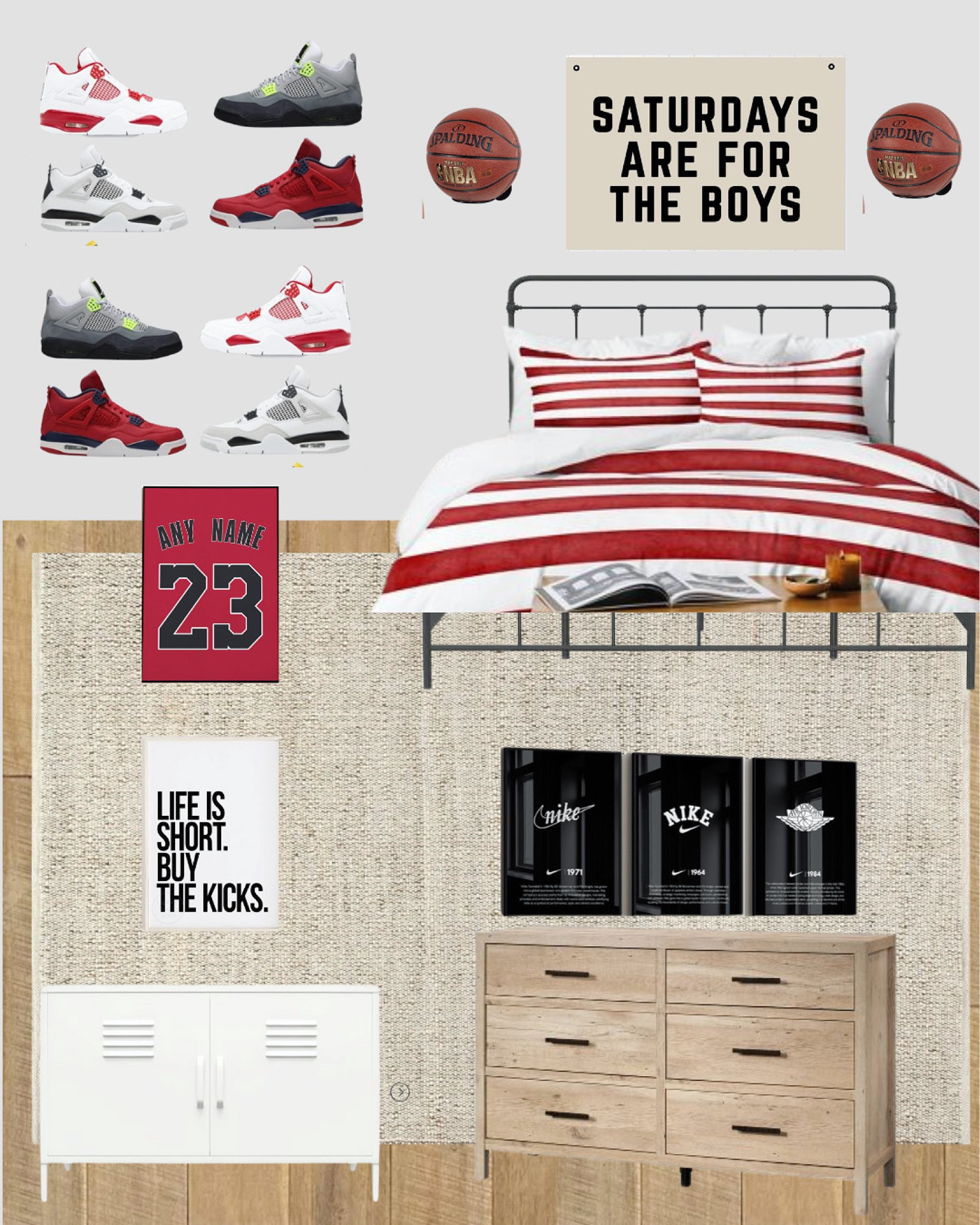 Boys room for the ultimate sneaker head and sports lover! 

#LTKFamily #LTKHome