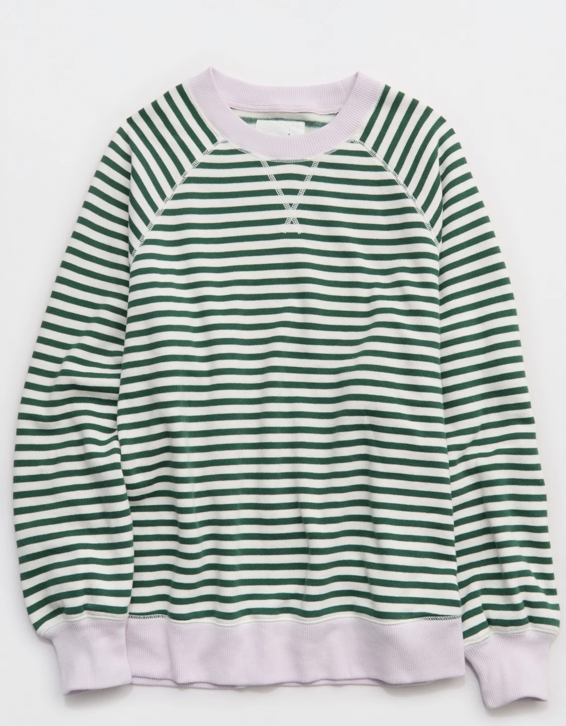 Aerie Go-To Boyfriend Sweatshirt Women's Rugged Green XXL | Aerie