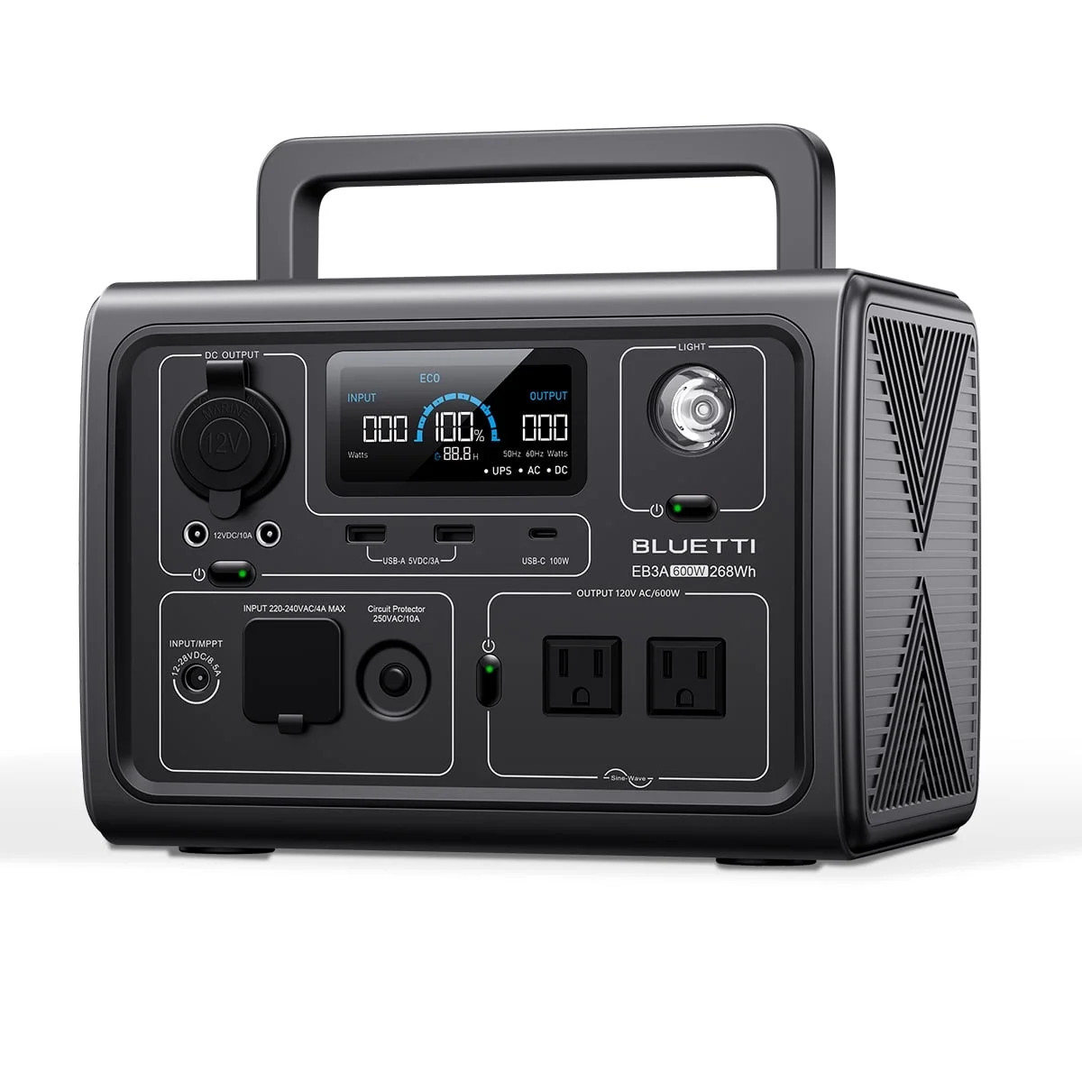 BLUETTI EB3A Portable Generator on sale,600W Solar Generator, 268Wh LiFePO4 Power Station for Cam... | Walmart (US)