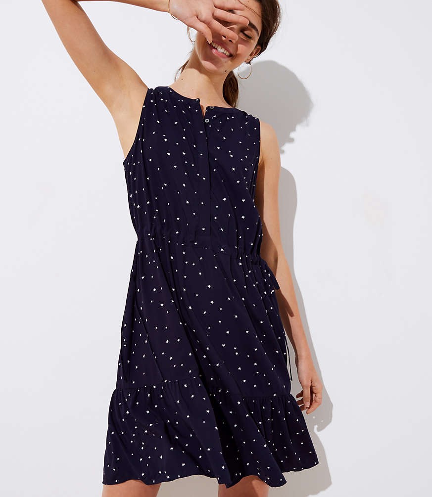 Star Drawstring Dress | LOFT