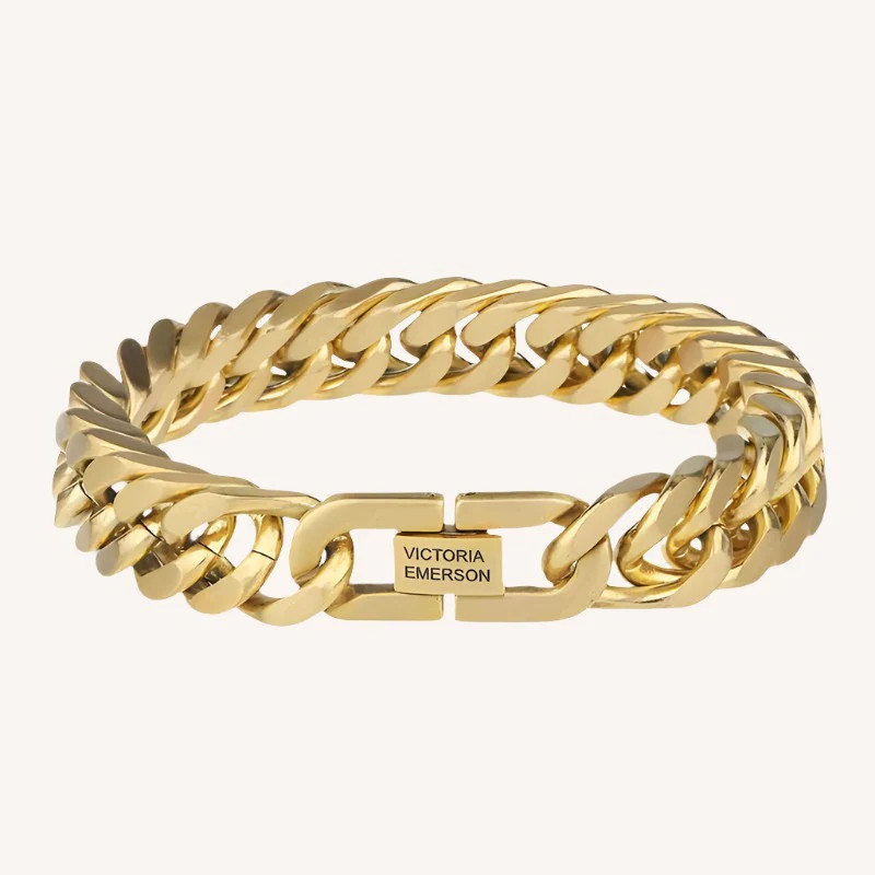 Matte Gold Heirloom Chopin Chain Bracelet | Victoria Emerson