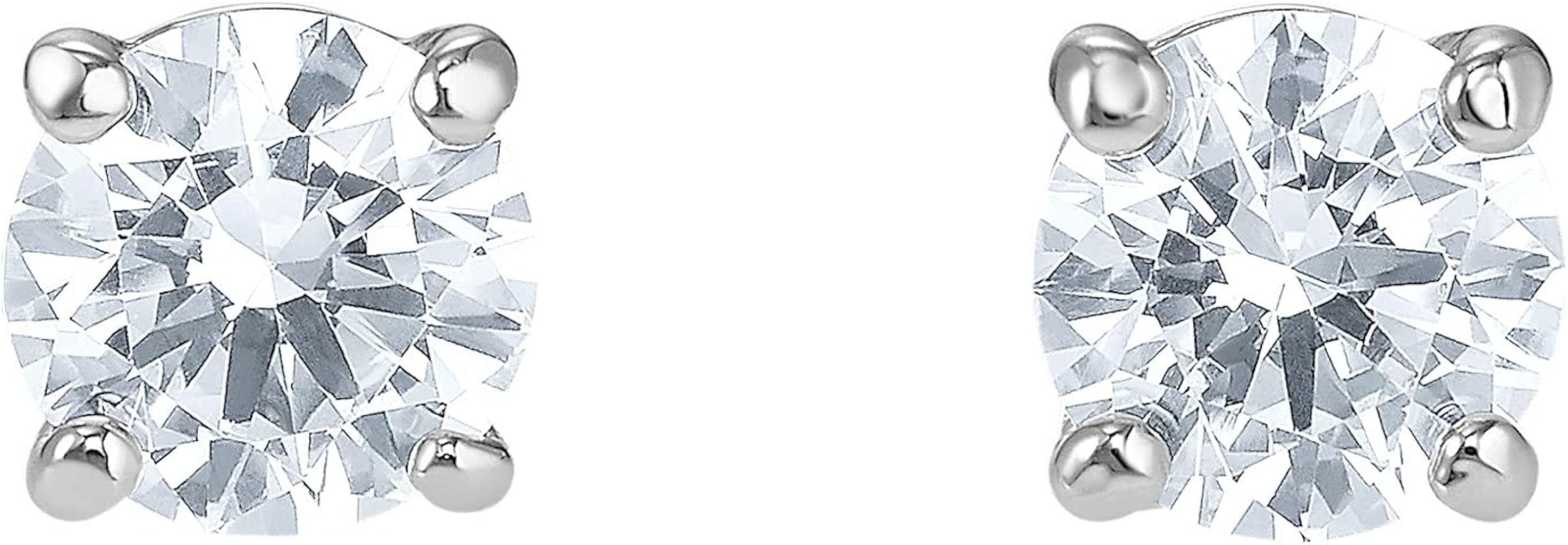 Swarovski Tennis Bracelet and Earring Jewelry Collection, Rhodium Finish, Clear Crystals | Amazon (US)