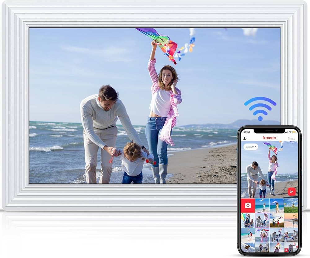 Frameo 5G WiFi Digital Photo Frame, 10.1" Digital Picture Frame with Auto-Rotate, 1280x800 IPS To... | Amazon (US)