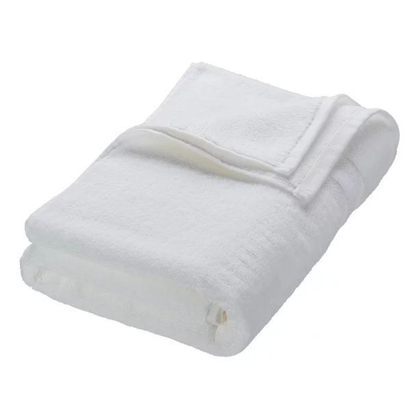 Hotel Style Turkish Cotton Bath Towel Collection, Bath Towel, White - 1 Piece | Walmart (US)