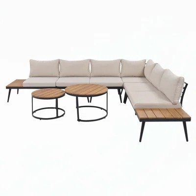 Outdoor Sectional Sofa Set with Versatile Tables and Comfortable Cushions for Various Spaces | Wayfair North America