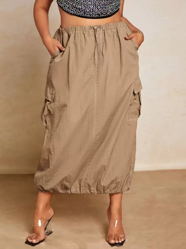 Drawstring Cargo Skirt | SHEIN