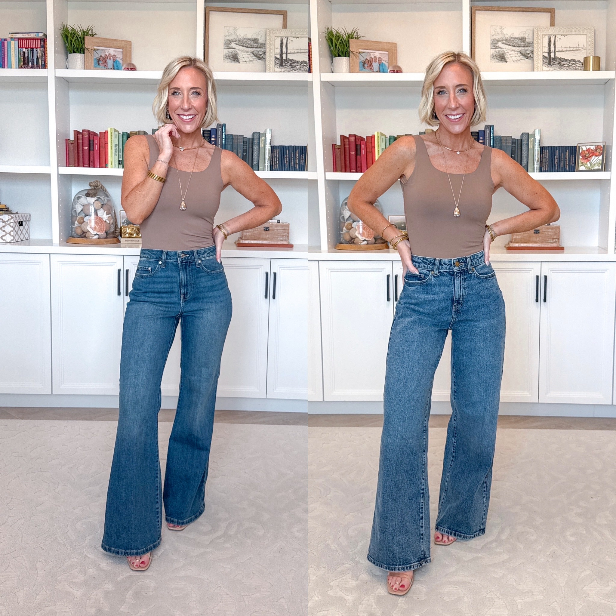 Walmart - tops and denim - under $30.  High Rise Flare Jeans - size 2. $26.98. 2 washes. Wide Leg Jeans - size 2. $27.98. 4 washes. 

#LTKOver40#LTKSeasonal#LTKPetite