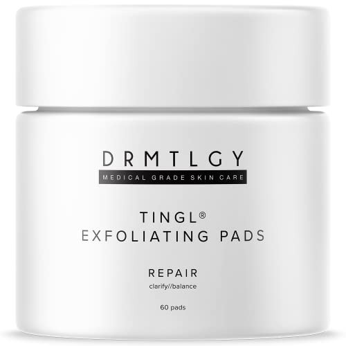 DRMTLGY Tingl Exfoliating Face & Body Pads – Glycolic, Lactic & Salicylic Acid for Acne, Pores, Blackheads & Wrinkles – AHA BHA Toner Pads for Oily Skin, Anti-Aging, FSA/HSA Eligible – 60 Count | Amazon (US)