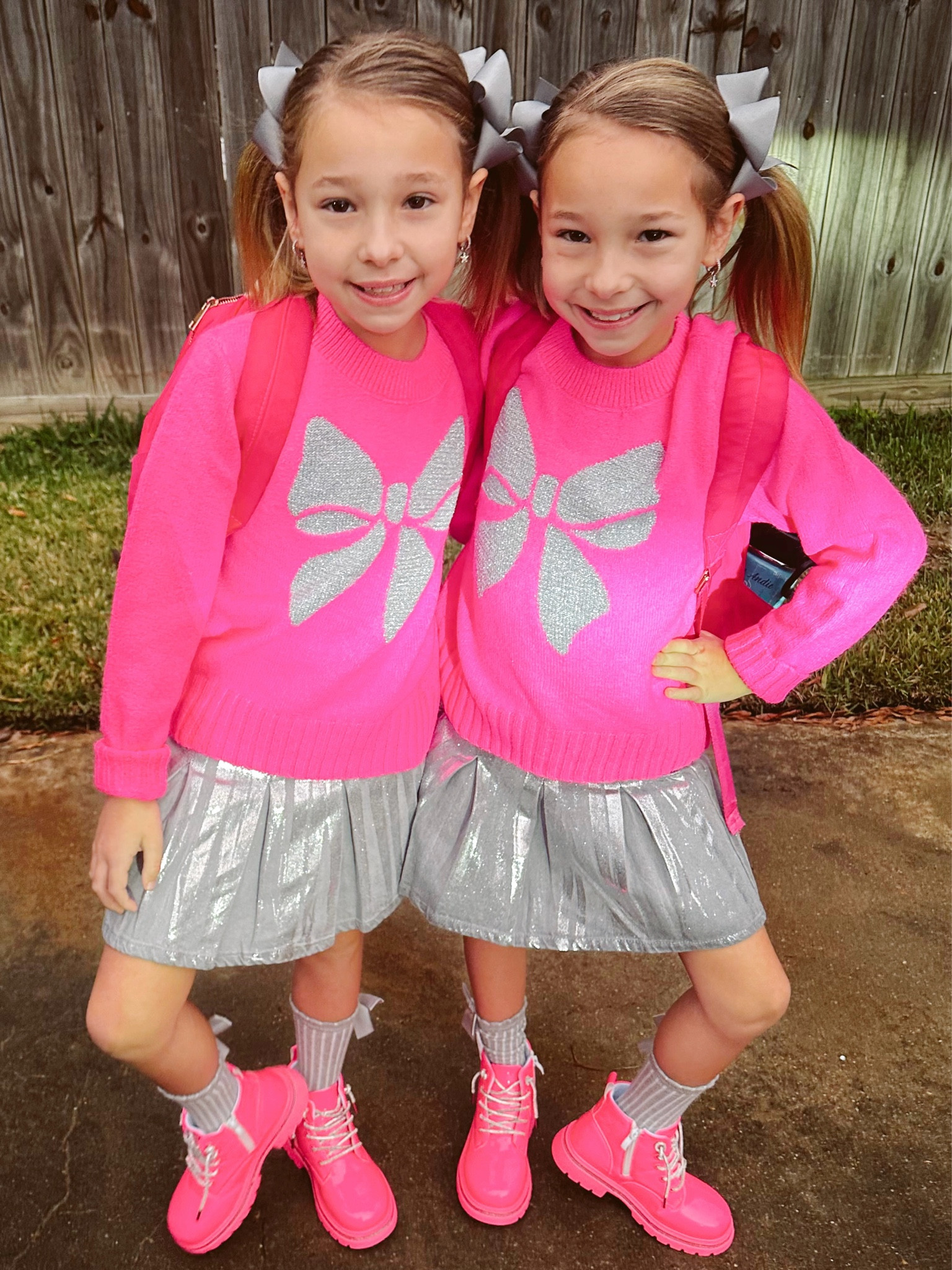 Kids Valentine Outfit ideas🩷 

metallic silver skirt, hot pink soft sweater with a bow, Lola and the boys neon pink boots, Gianni Bini, Dillards, bow socks, 


#LTKShoeCrush #LTKSaleAlert #LTKKids