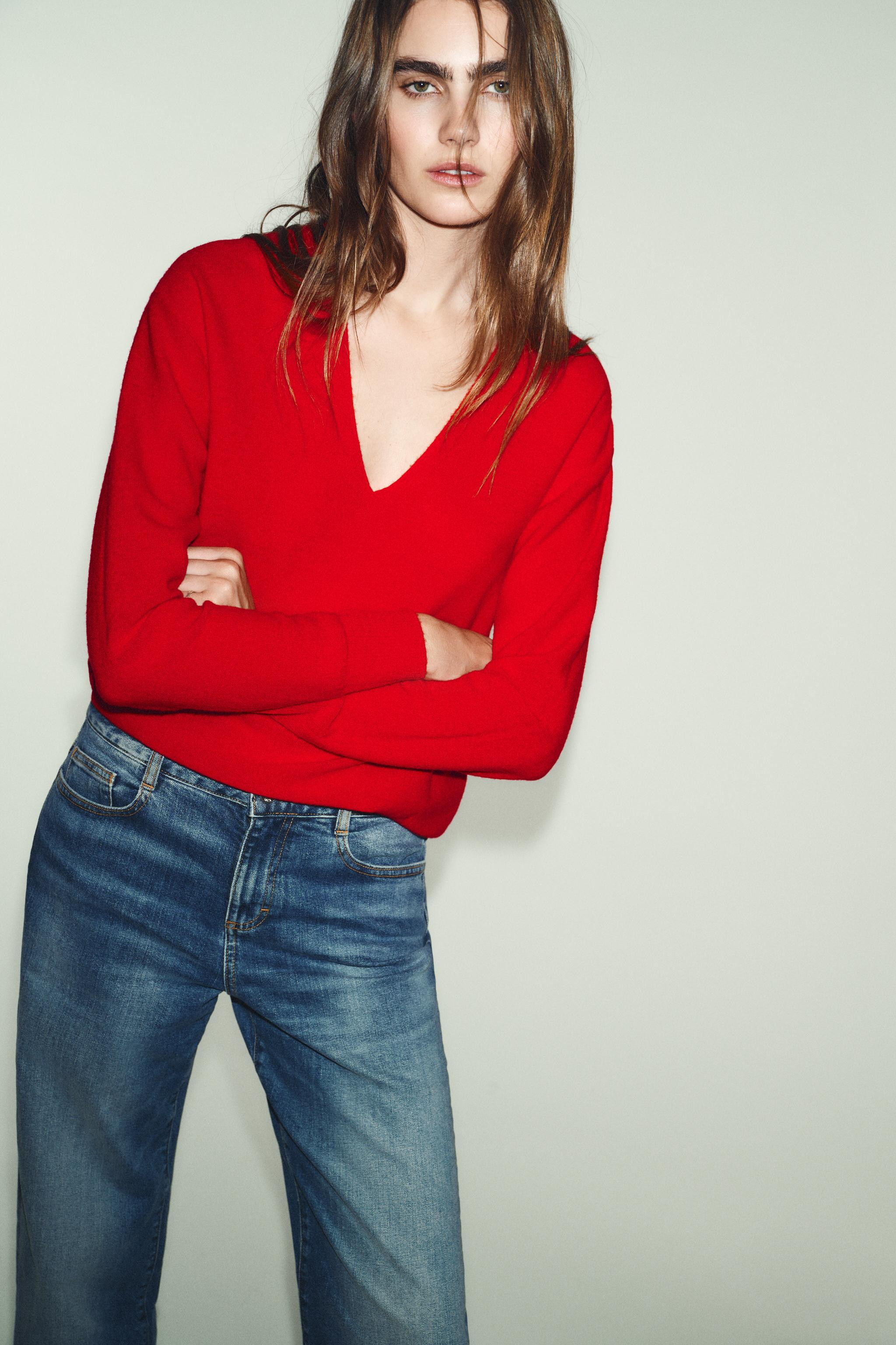 Z.07 RELAXED FIT HIGH-WAIST JEANS WITH TURN-UP HEMS | Zara UK