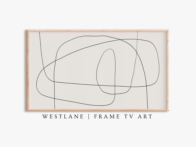 Modern Neutral Samsung Frame TV Art | Minimalist Line Drawing | DIGITAL TV162 | Etsy (US)