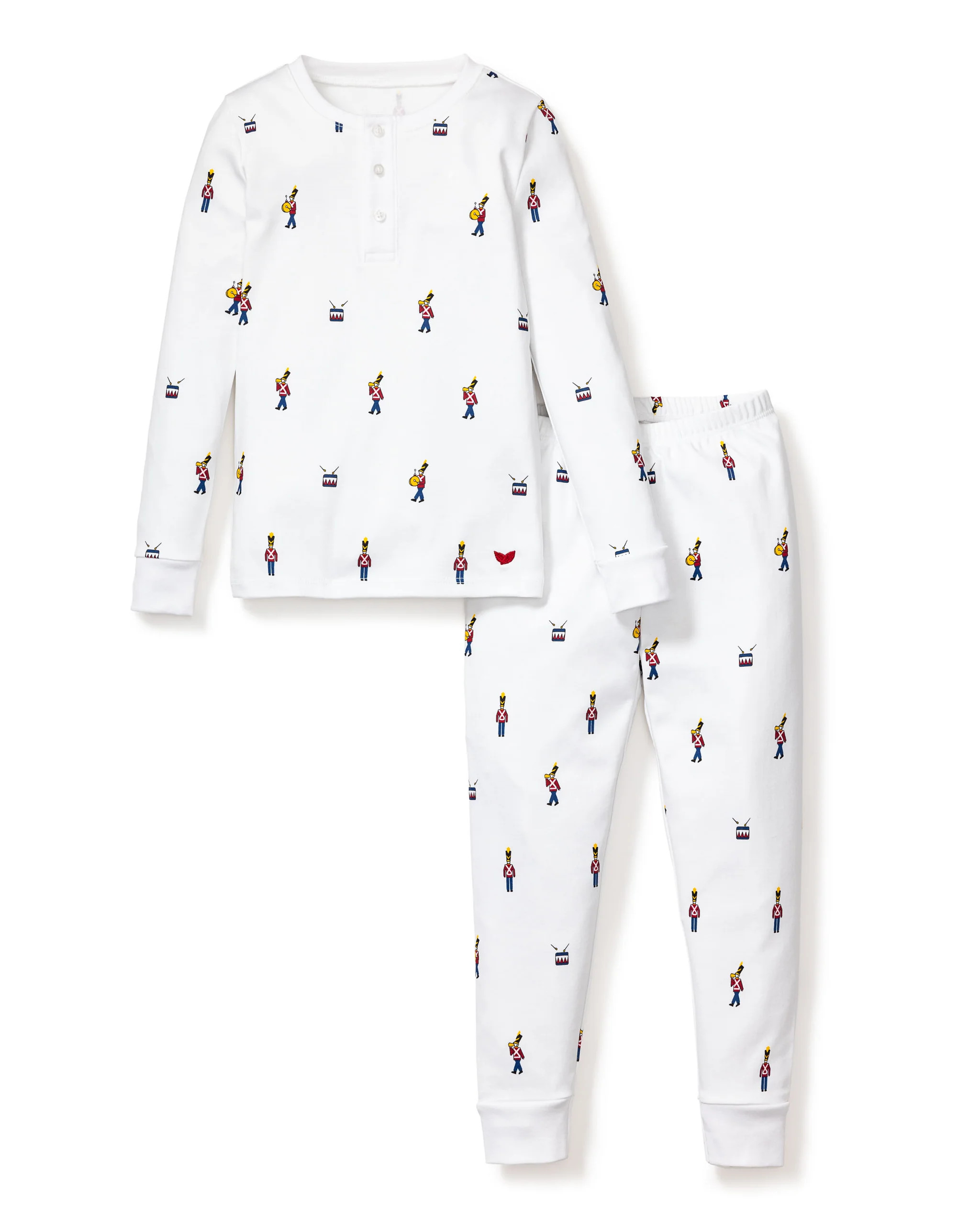 Kid's Pima Snug Fit Pajama Set in Toy Soldier | Petite Plume