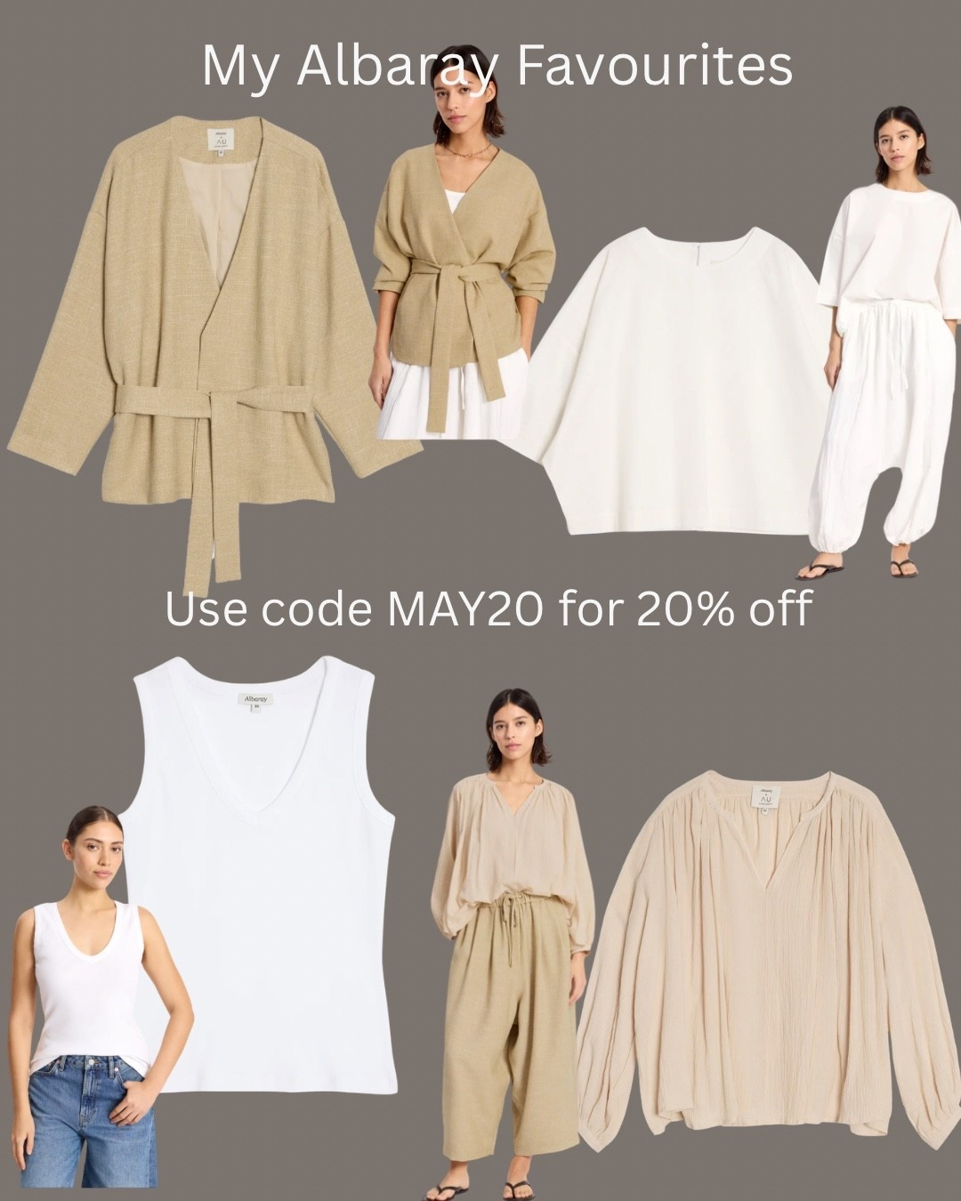 Use code MAY20 for 20% off 
I wear size 8 @Albaray 

#LTKspring