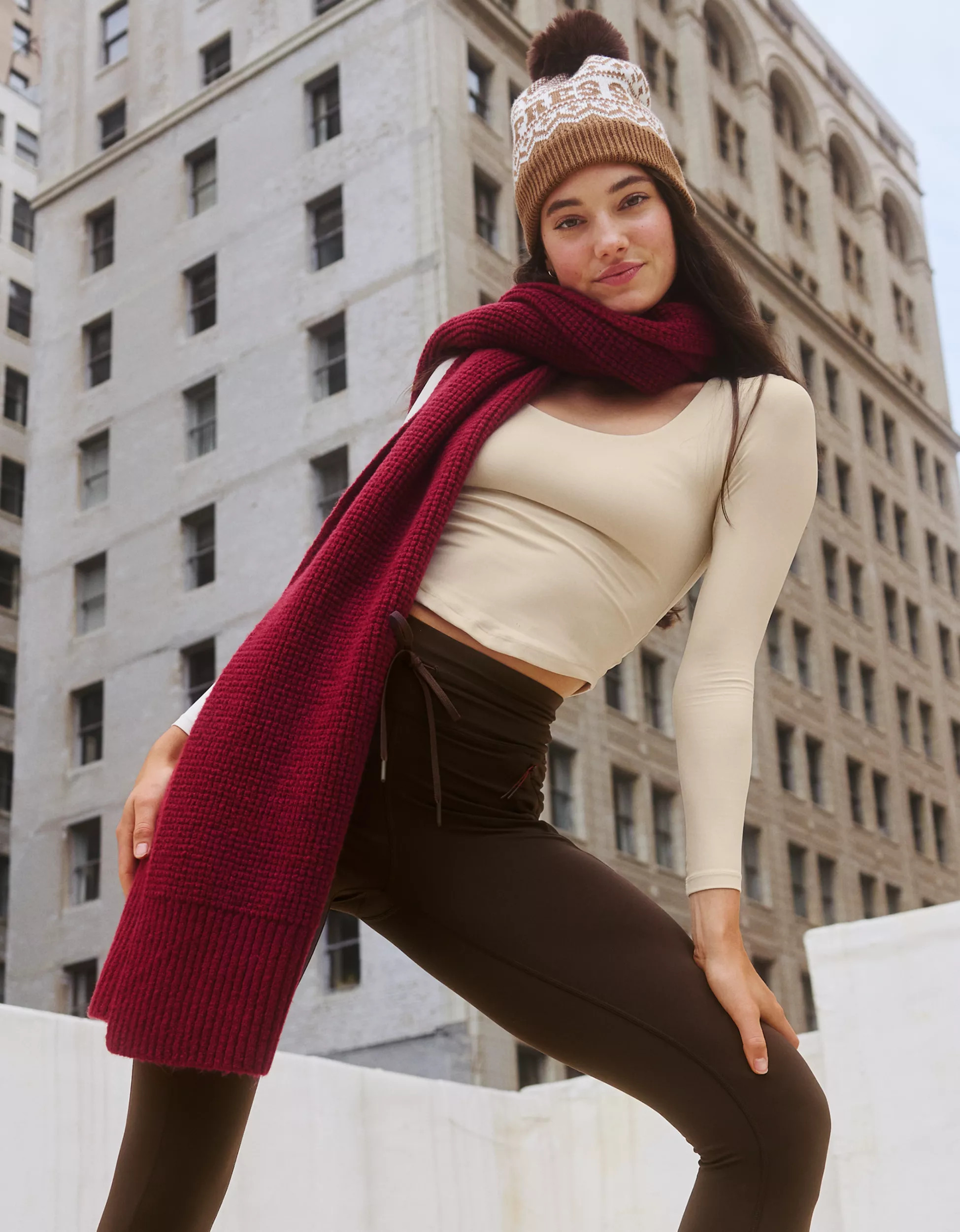 OFFLINE By Aerie Waffle Blanket Scarf | American Eagle Outfitters (US & CA)