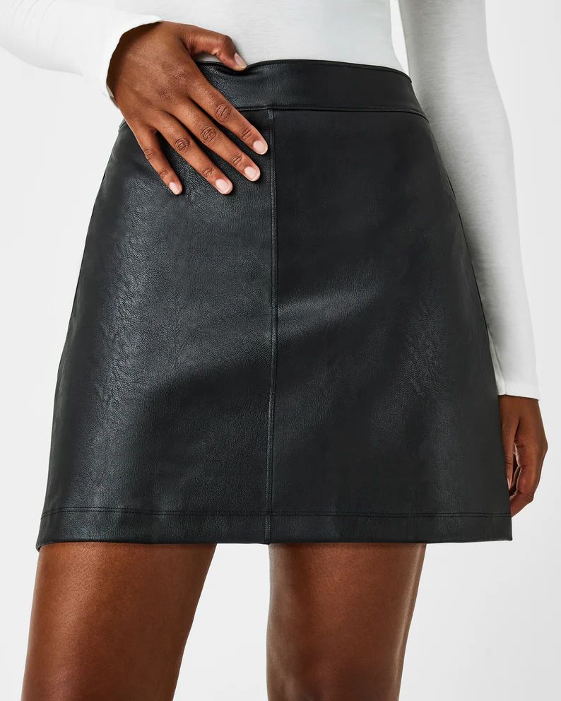Leather-Like Mini Skirt, 16.5 | Spanx