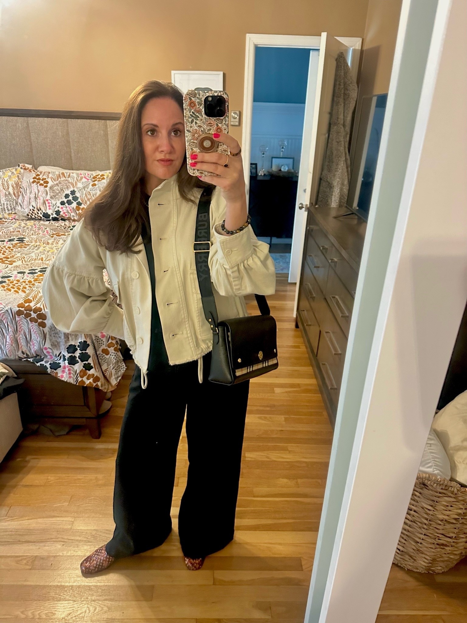 Absolutely freezing in NY right now - glad I just snagged this #jacket from #Nordstrom — I certainly needed it today. Pants are an #Aritzia dupe from #Target, and still loving these #jellies!

#LTKOver40 #LTKootd #LTKWorkwear