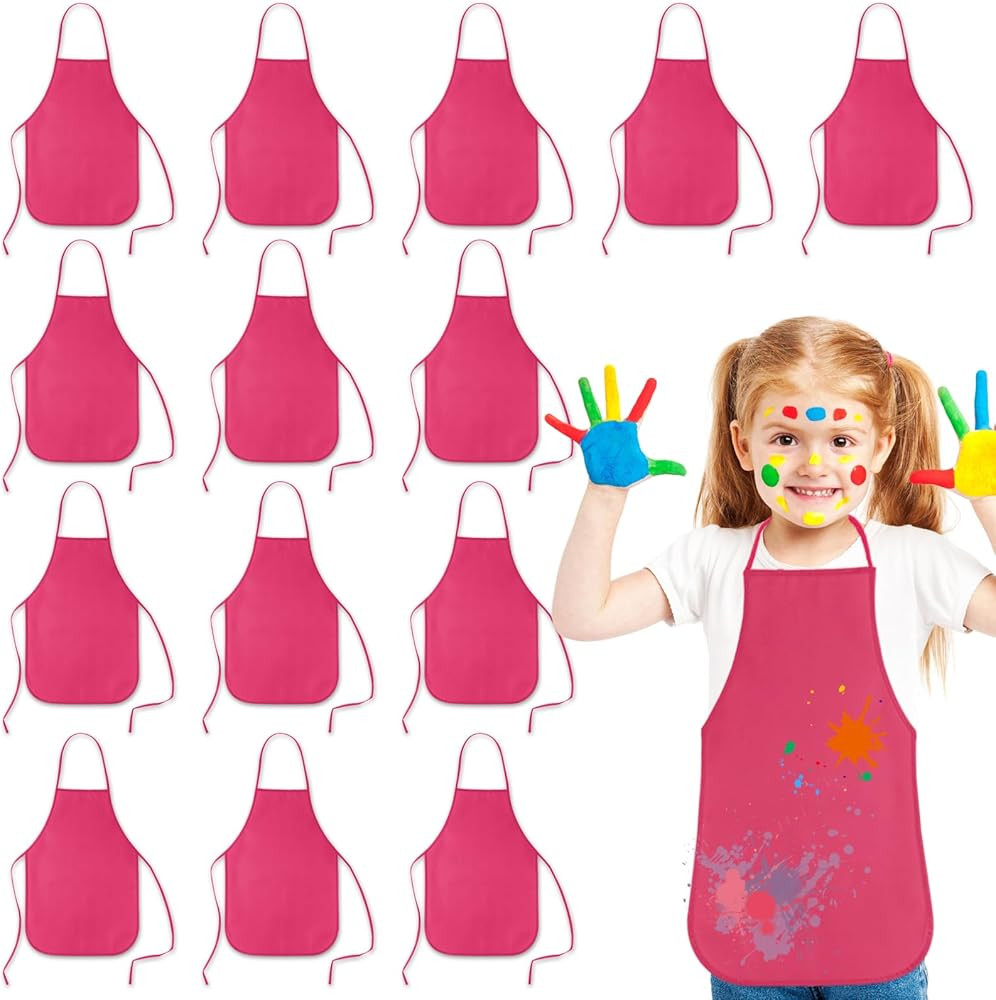 KUUQA 16/24/30/36/40Pcs Kids Apron Painting Aprons for Kids, Kids Paint Apron Art Smock for Class... | Amazon (US)
