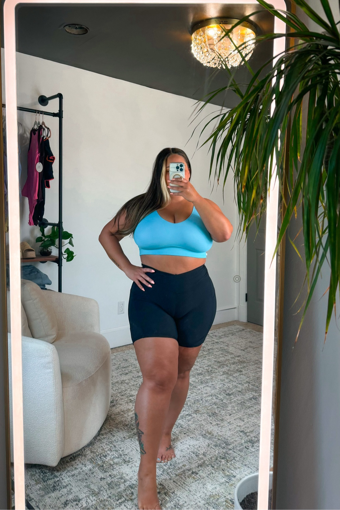 5’2” / size 14-16 / 38J 

Bralette is size XXL 
Biker shorts size XL (lounge fit) 

USE CODE CURVYAMANDA TO SAVE 15% SITEWIDE

#bralette #fullbust #wirefree #ltkcurves #affordablestyle 

#LTKStyleTip #LTKFindsUnder50 #LTKMidsize