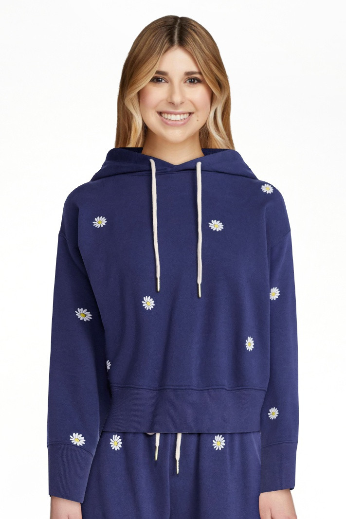 Free Assembly Women’s and Women’s Plus Cropped Embroidered Pullover Hoodie Sweatshirt, Sizes ... | Walmart (US)