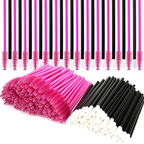 Teenitor 200 Pcs Mascara Wands & Lip Applicators Disposable, Lip gloss Lipstick Tester Disposable Makeup Applicators, Hot Red | Amazon (US)