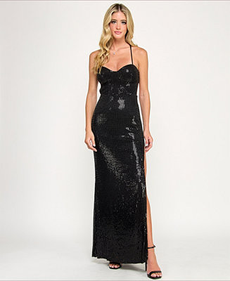 KATIA RAE Women's Sequin Long Dress - Macy's | Macy's