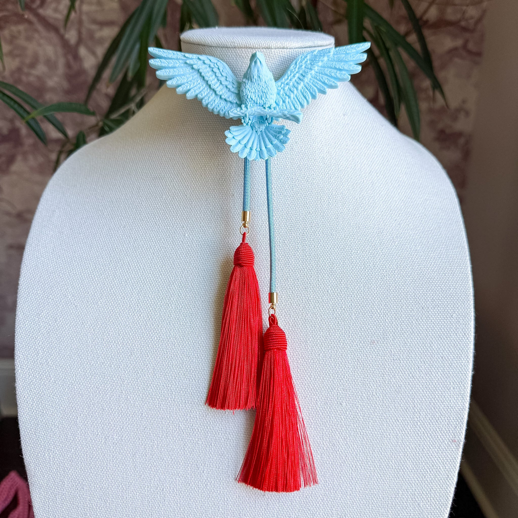 Eagle Bolo Baby Blue with Baby Blue & Red | Rahya Jewelry Design