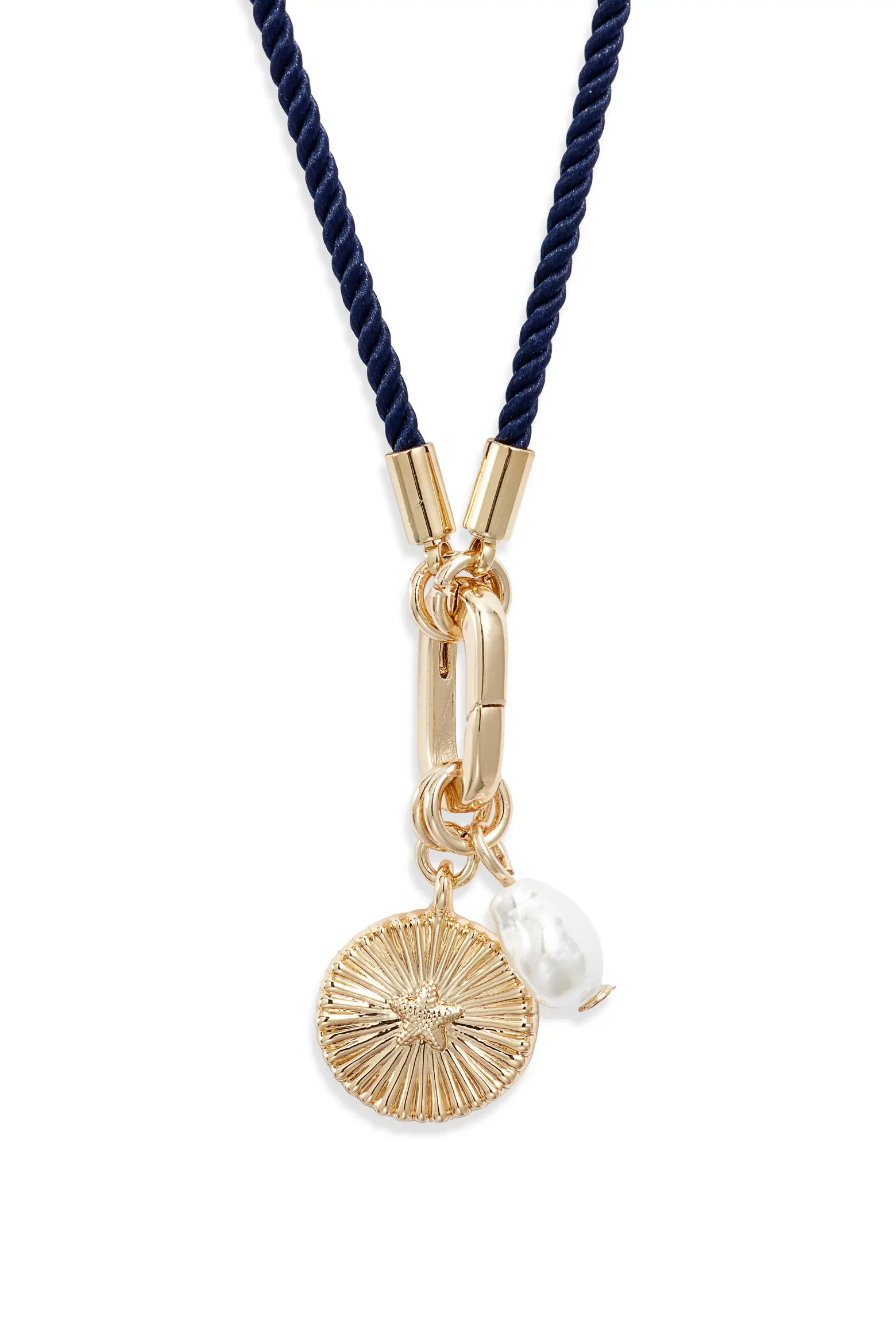 Faux Pearl Charm Cord Necklace (Women) | Nordstrom | Nordstrom