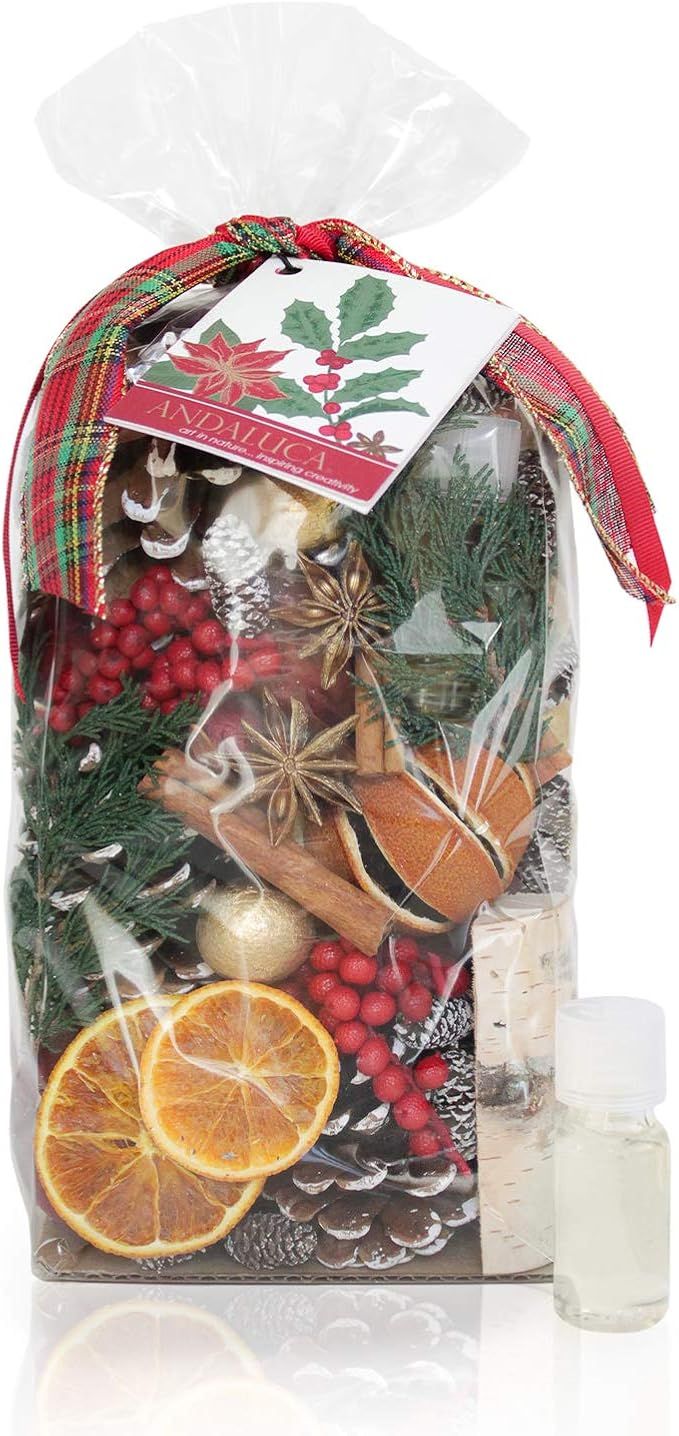 ANDALUCA Holiday Memories Potpourri | Made in California | Large 20 oz Bag + Fragrance Vial | Sce... | Amazon (US)