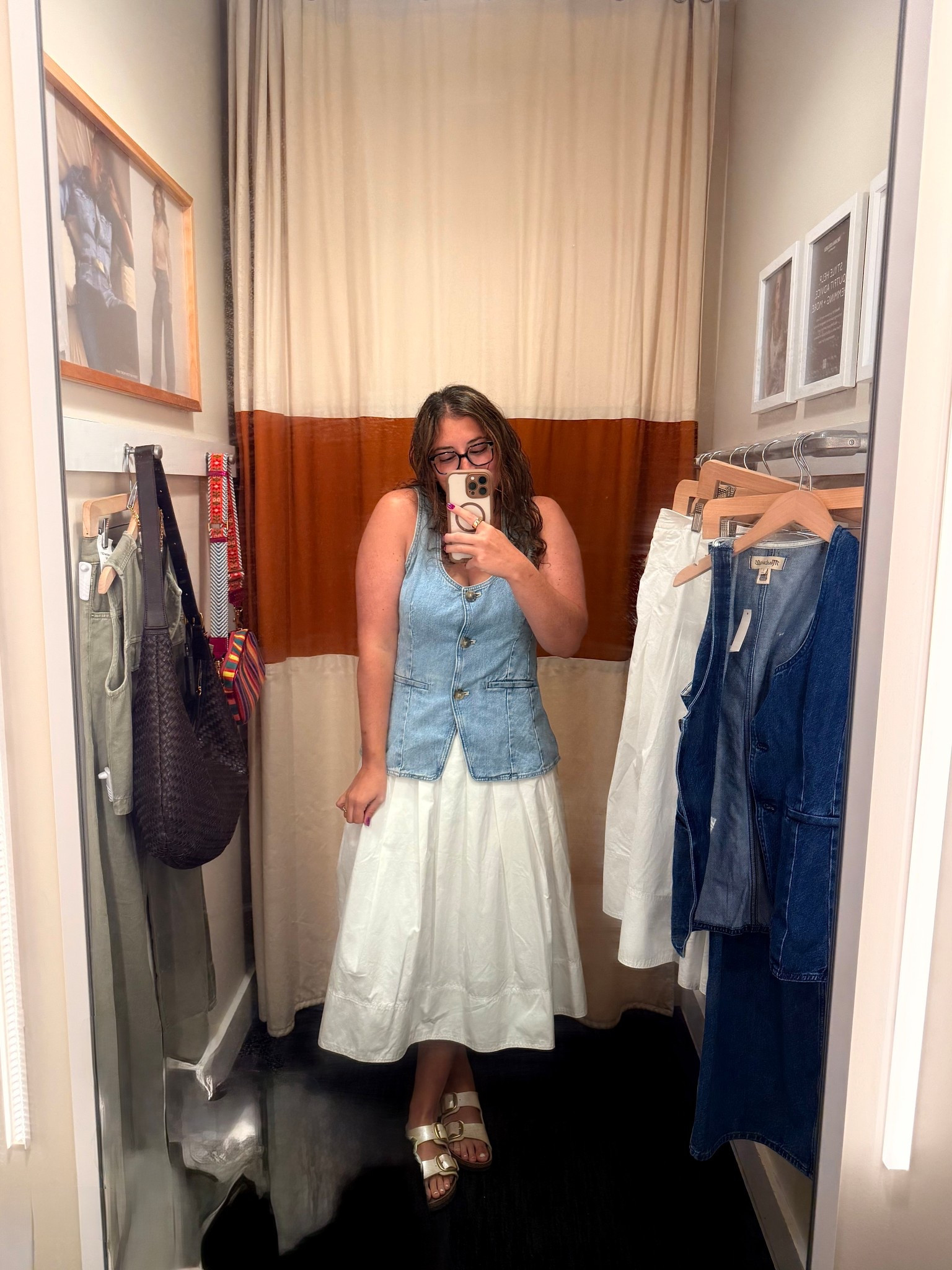 I am taking advantage of all the final teacher discounts this weekend! I found these two staple pieces from Madewell. The skirt was in the sale section and the denim vest was regular price! 

Skirt is a size 6…not much stretch but super flattering on. I had to size up to a 10 in my top because the buttons pulled everywhere in both the 6 and the 8. Both of these pieces can be worn together as an outfit, or repurposed with some of my other closet staples. 

I also grabbed two of their best selling Henleys in navy and brown. It was probably one of the comfiest solid tees I have ever put on! Everything is linked 🫶🏼

#teacherwardrobe
#teachercloset
#whitemidiskirt
#denimvest 


#LTKxMadewell
