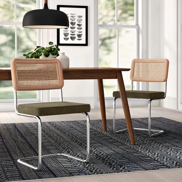 Caire Velvet Upholstered Dining Chair (Set of 2) | Wayfair North America
