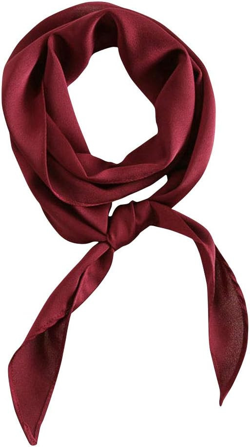 GERINLY Solid Color Long Neckerchief Pure Skinny Scarf Necktie for 50's Costume Party Wedding Cos... | Amazon (US)