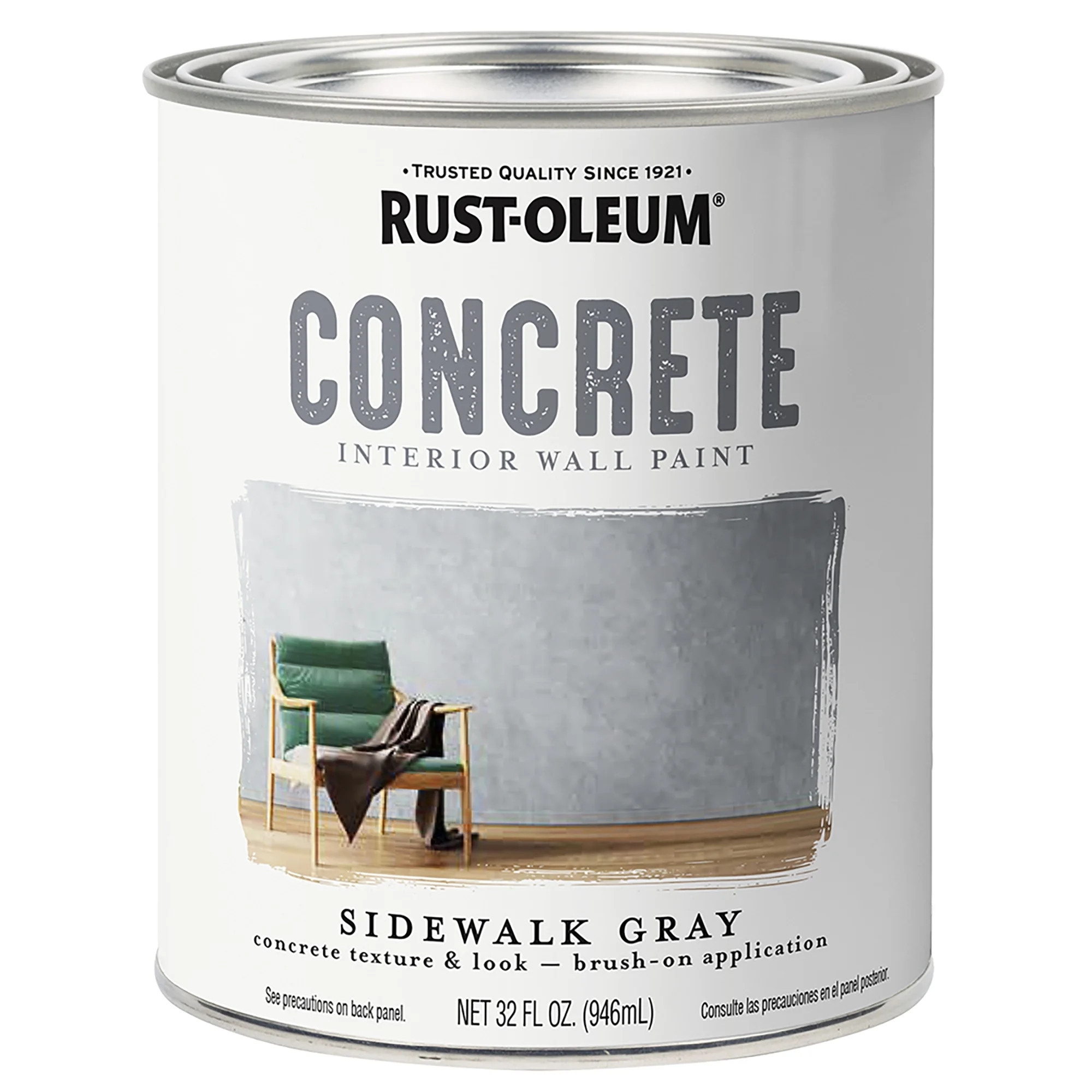 Rust-Oleum 379908 Specialty Concrete Wall Sidewalk Gray quart | Walmart (US)