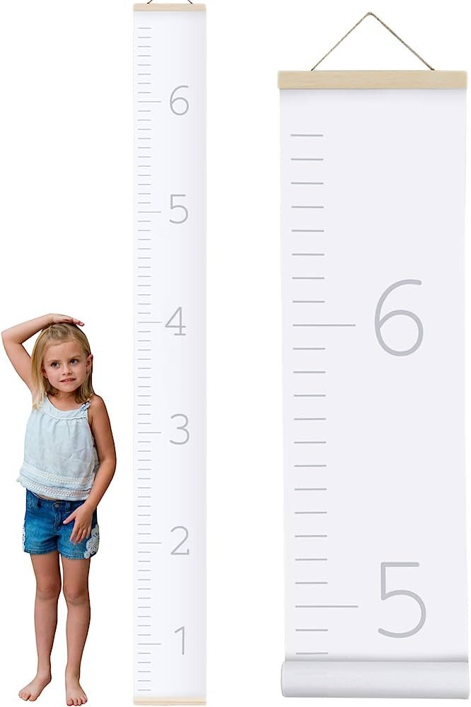Morxy Canvas Growth Chart for Kids - Unisex Kids Room Wall Decor - Measuring Height Chart- Wall T... | Amazon (US)
