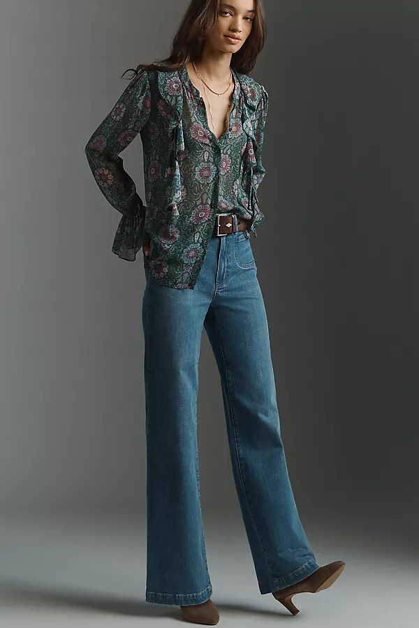 Anessa High-Rise Wide-Leg Jeans | Anthropologie (US)