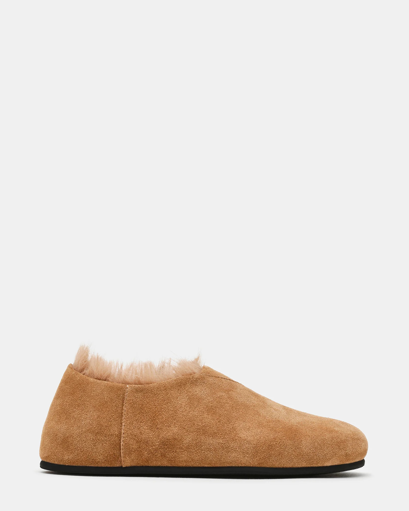 Steve Madden Women's Freeze Faux Fur Flats - Chestnut Suede - Size 7 | Steve Madden (US)