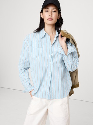 Cotton Poplin Western Shirt | Banana Republic (US)