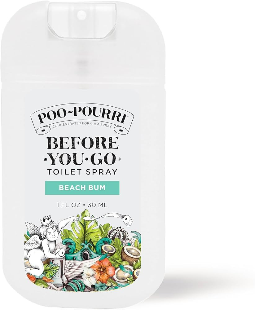 Poo-Pourri Before-You-Go Toilet Spray, Beach Bum, 1 Fl Oz Pocket Travel Size - Coconut, Orchid an... | Amazon (US)