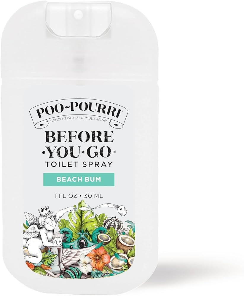Poo-Pourri Before-You-Go Toilet Spray, Beach Bum, 1 Fl Oz Pocket Travel Size - Coconut, Orchid an... | Amazon (US)