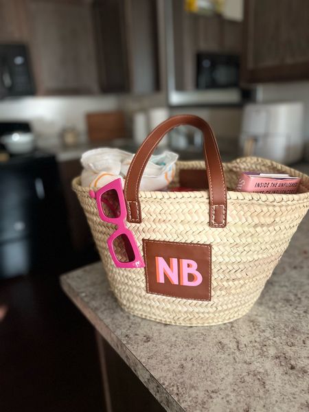 Can’t wait to carry my monogram straw bag to the beach! 🏖️ 

#LTKFamily #LTKTravel #LTKItBag