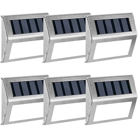 [Warm Light] Solar Lights for Steps Decks Pathway Yard Stairs Fences, LED lamp, Outdoor Waterproo... | Amazon (US)