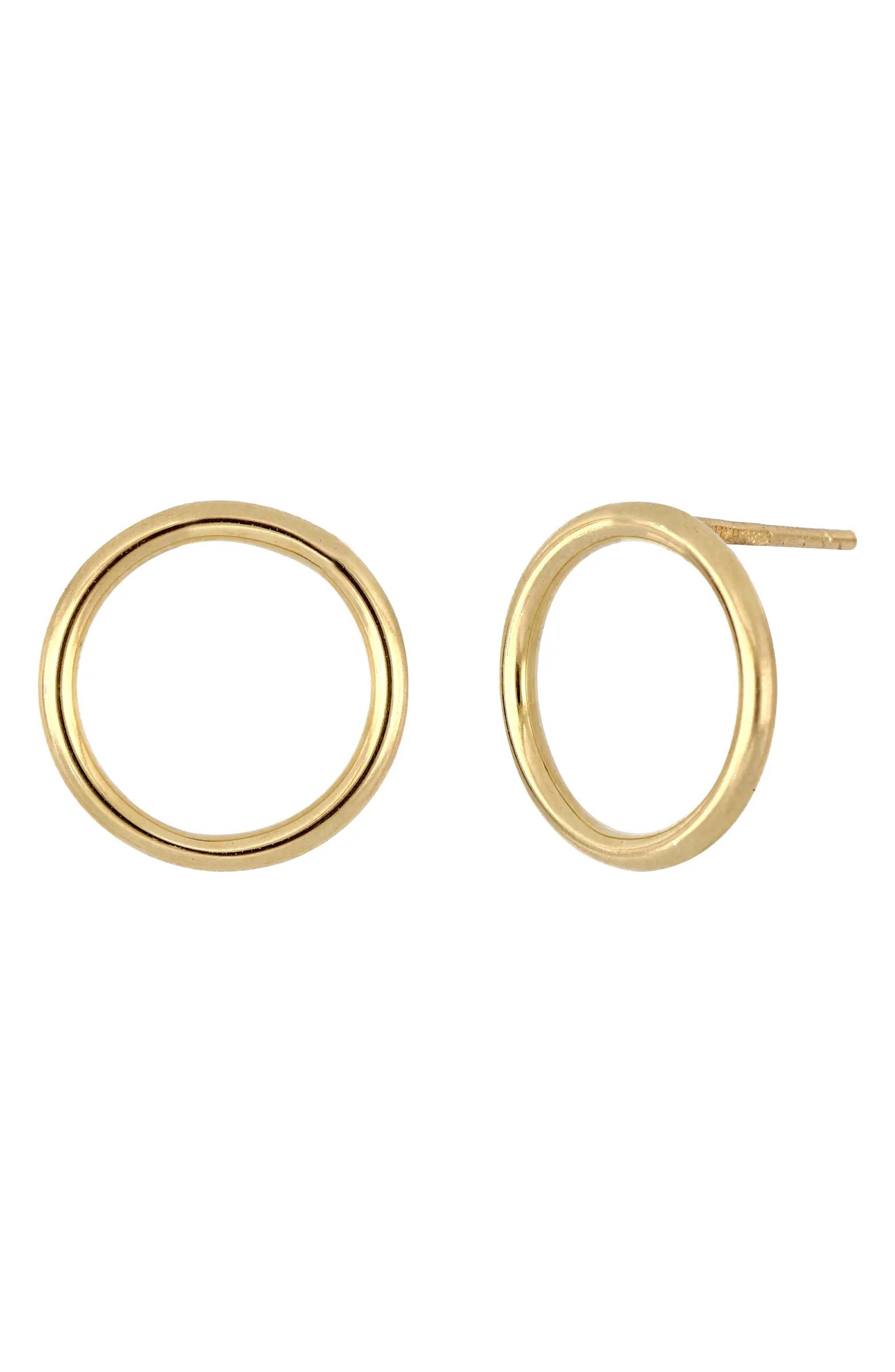 14K Gold Open Circle Stud Earrings | Nordstrom