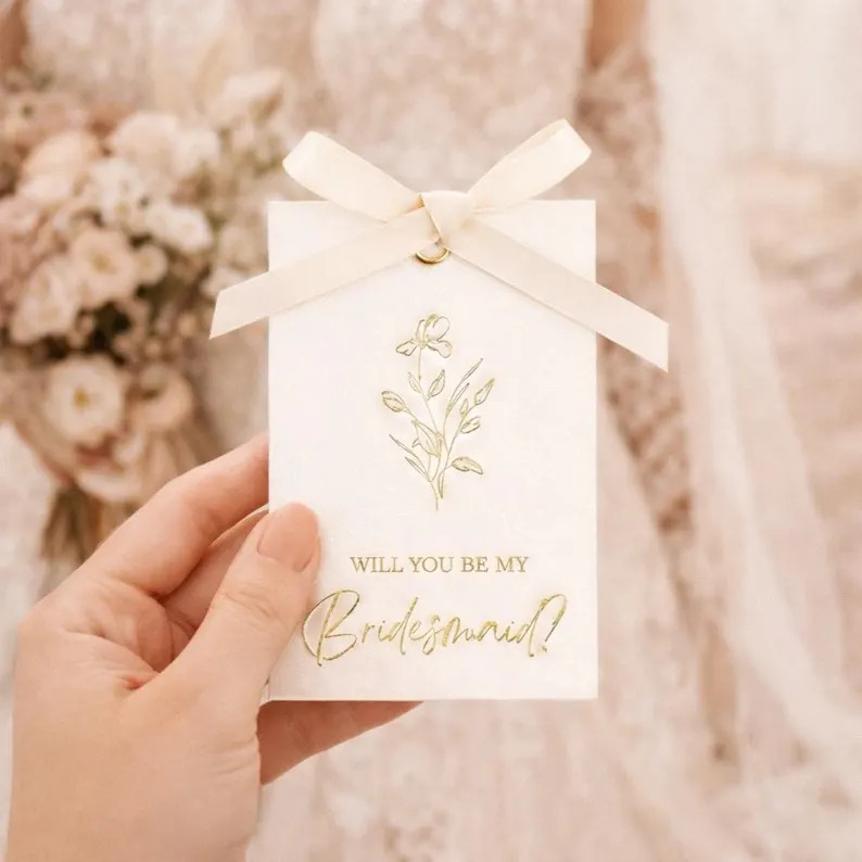Bridesmaid Proposal Card Tag, Will You Be My Bridesmaid, Boho Wedding Card Tag - Etsy | Etsy (US)