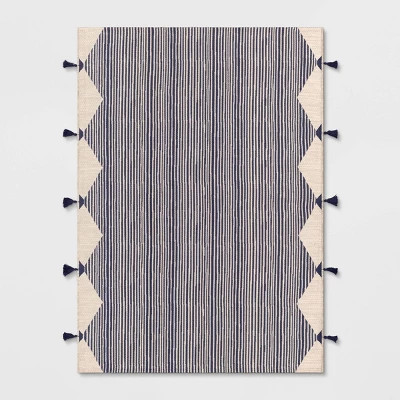 Linear Global Stripe Outdoor Rug Navy/Ivory - Project 62™ | Target