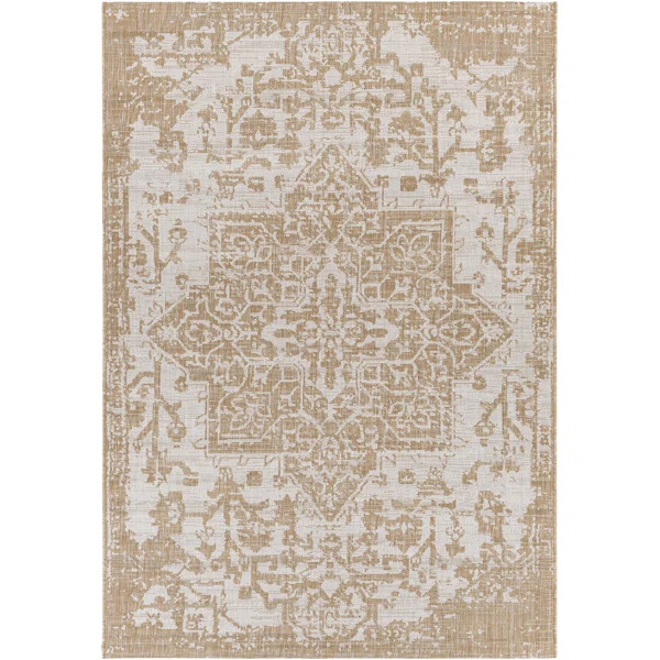 Cheyanna Oriental Beige Indoor / Outdoor Area Rug | Wayfair North America