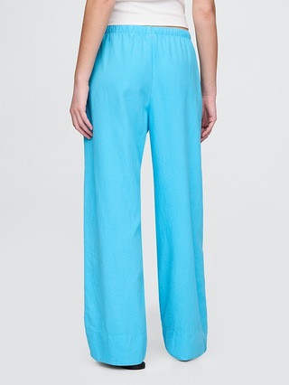 Linen-Blend Easy Wide-Hem Pants | Gap (US)