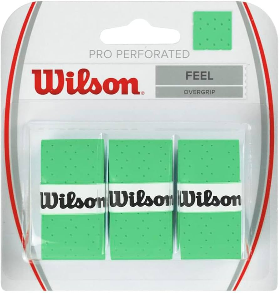 WILSON Perforated Pro Tennis Racquets Over Grip, Green | Amazon (US)