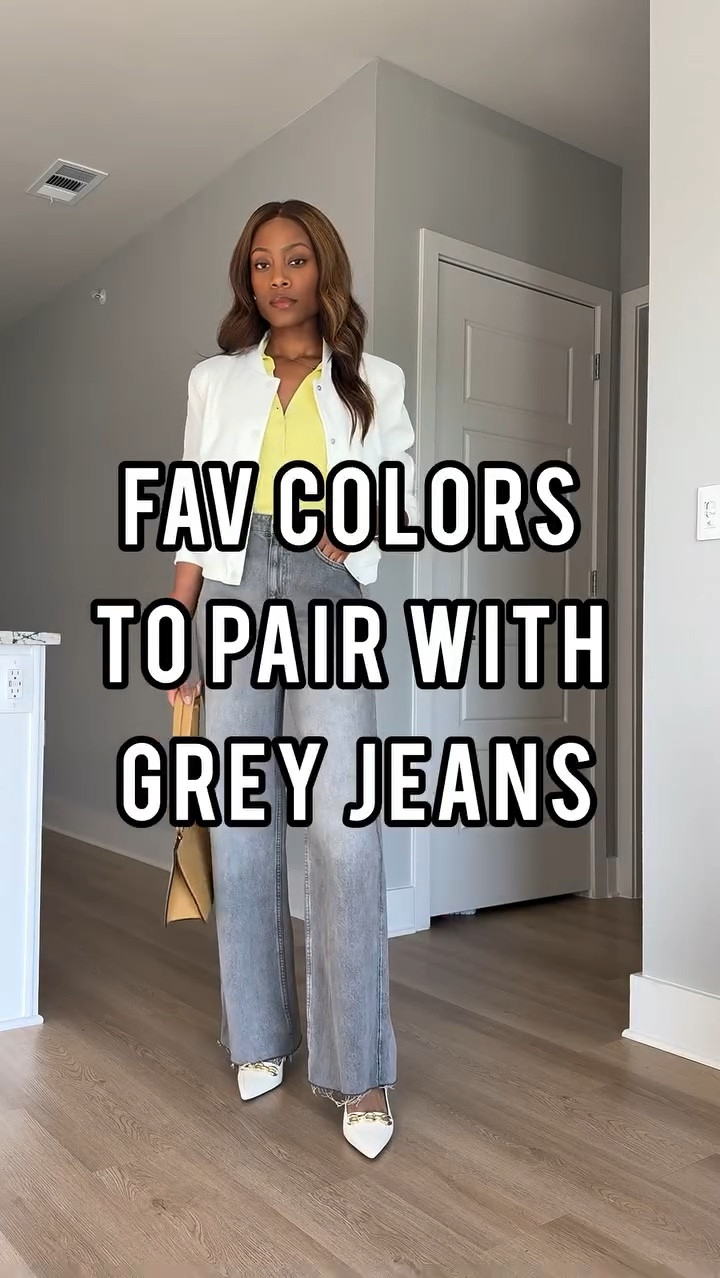 Colors to wear with grey jeans 😍 what’s your favorite?? 

Jeans are from @mango & on sale! Linked in my LTK 🫶🏾

Have you ever found yourself avoiding wearing your grey jeans because you just don’t know what colors to wear with them? I hear that a lot. 

I love grey jeans as a transitional color from winter into spring & summer into fall. Here’s some easy color combos (I snuck some prints in there too) to help you style grey jeans 😍 

#greyjeans #colorcombos #whattowearwithgreyjeans