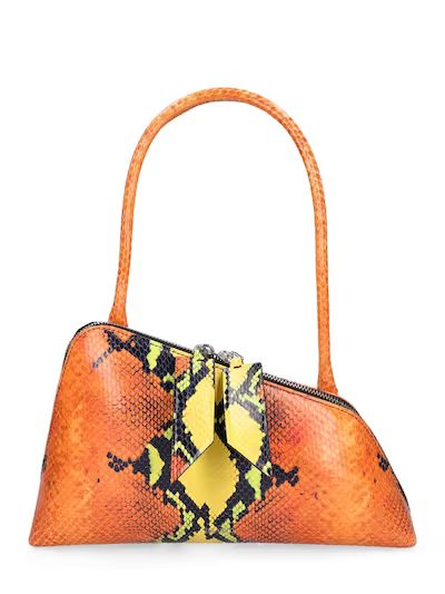 The Attico - Printed leather shoulder bag - Orange | Luisaviaroma | Luisaviaroma