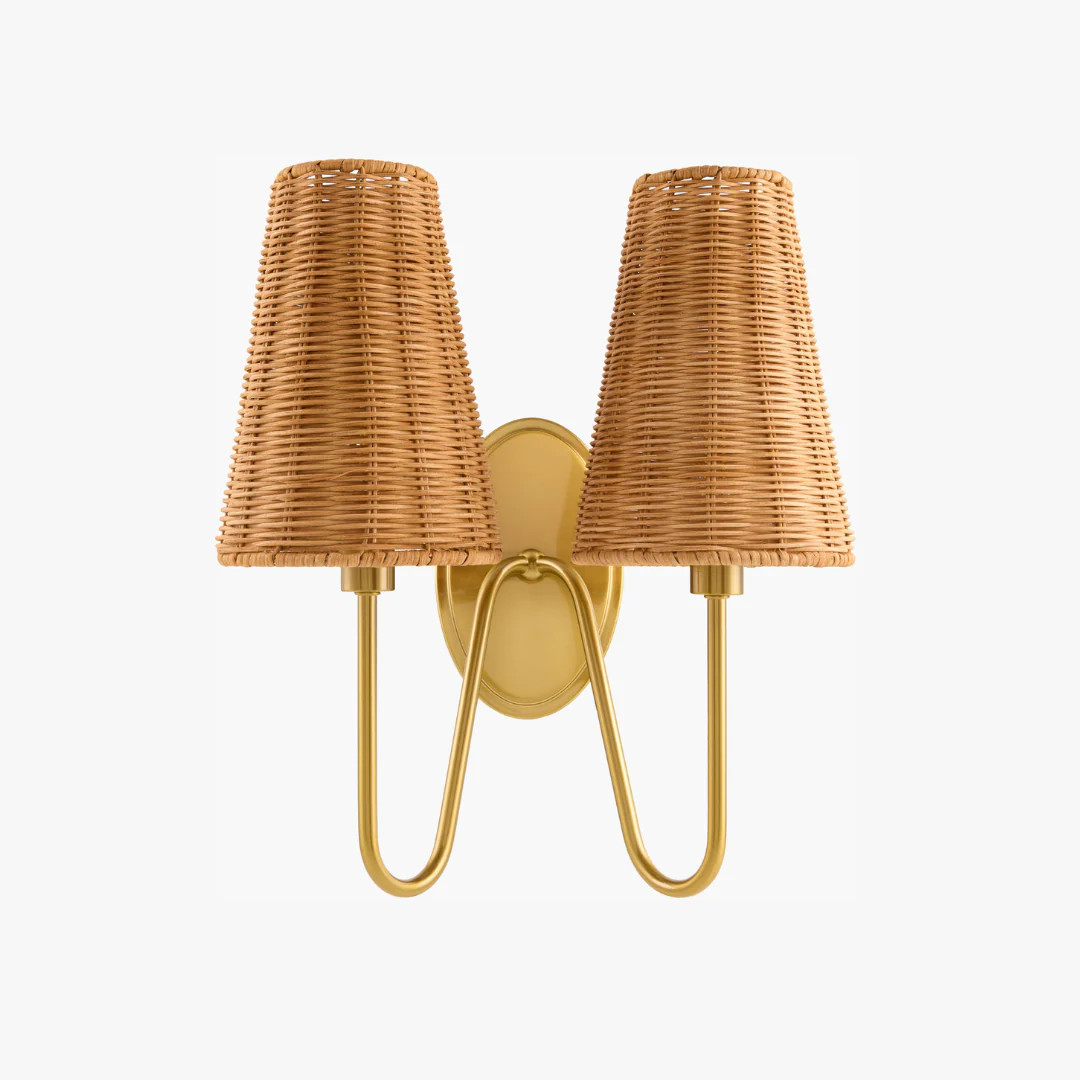 Renley Woven Rattan Wall Sconce | Dear Keaton