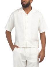 Linen Blend Camp Shirt | Father's Day Gifts | Marshalls | Marshalls
